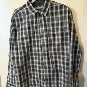 Kuhl Men's Gray Plaid Button Down Shirt